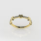 14K Ring with 12 DIAMONDS VS1, Cut Split , Heart Style