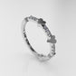 14K Ring with 12 DIAMONDS VS1, Cut Split , Heart Style