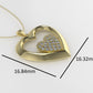 14K Gold Pendant with 21 DIAMONDS VS1, STT: Prong, Heart Style
