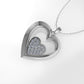 14K Gold Pendant with 21 DIAMONDS VS1, STT: Prong, Heart Style