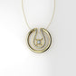 14K Gold Pendant with 25 STONES VS1, STT: BEZEL, Cut Split