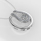 14K Gold Pendant with 25 STONES VS1, STT: BEZEL, Cut Split