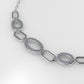 14K Gold Necklace with 43 DIAMONDS, length is 18 inches with chain, STT: Prong
