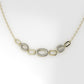 14K Gold Necklace with 43 DIAMONDS, length is 18 inches with chain, STT: Prong