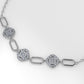 14K Gold Necklace with 60 STONES, length is 18 inches with chain, STT: Prong