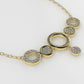 14K Necklace with 55 DIAMONDS, length is 18 inches with chain, STT: Prong