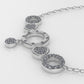 14K Necklace with 55 DIAMONDS, length is 18 inches with chain, STT: Prong