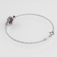 14K Bracelet with 1 MOTHER STONE and 2 DIAMONDS, "Stt: Prong and Bezel", long 7 or 7 1/2 inch