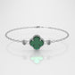 14K Bracelet with 3 STONES, "Stt: Prong and Bezel", long 7 or 7 1/2 inch