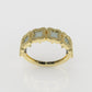 14K Gold Ring with 6 MOTHER STONE, Stt: Prong, FILIGREE, Clover Style