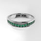 14K Gold Ring with 14 EMERALD, Cut Chanel, STT:Prong
