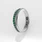 14K Gold Ring with 14 EMERALD, Cut Chanel, STT:Prong