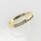 14K Ring with 13 DIAMONDS, STT: Prong and Bezel