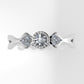 14K Gold Ring with 7 MOISSANITE, STT: Prong and Bezel