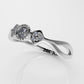 14K Gold Ring with 7 MOISSANITE, STT: Prong and Bezel