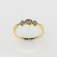 14K Gold Ring with 7 MOISSANITE, STT: Prong and Bezel