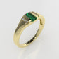 14K Gold Ring with 7 STONES, Stt: Prong, Cut Chanel, For Men