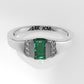 14K Gold Ring with 7 STONES, Stt: Prong, Cut Chanel, For Men
