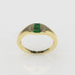 14K Gold Ring with 7 STONES, Stt: Prong, Cut Chanel, For Men