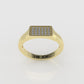 14K Ring with 24 MOISSANITE, Stt: Prong, Cut Chanel, For Men