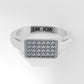 14K Ring with 24 MOISSANITE, Stt: Prong, Cut Chanel, For Men