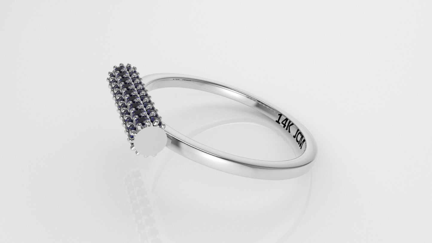14K Gold Ring with 45 SAPPHIRE, Stt: Prong