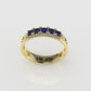 14K Ring with 15 STONES, Stt: Prong, For Men