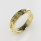 14K Gold Ring with 10 EMERALD, Stt: Prong, For Men