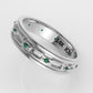 14K Gold Ring with 10 EMERALD, Stt: Prong, For Men