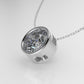 14K Gold Pendant with 1 Diamond VS1, STT: Bezel, Only Pendant