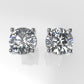 14k Gold Earrings with 2 DIAMONDS VS1 , "STT: Prong", Push Back