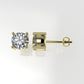 14k Earrings with 2 DIAMONDS VS1, "STT: Prong", Push Back