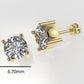 14k Earrings with 2 DIAMONDS VS1, "STT: Prong", Push Back