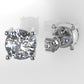 14k Earrings with 2 DIAMONDS VS1, "STT: Prong", Push Back