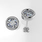 14k Earrings with 2 DIAMONDS 0.50ct VS1, "STT: Bezel", Push Back