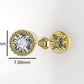 14k Earrings with 2 DIAMONDS 1.00ct VS1 , "STT: Bezel with FILIGREE", Push Back