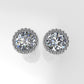 14k Earrings with 2 DIAMONDS 1.00ct VS1 , "STT: Bezel with FILIGREE", Push Back