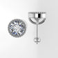 14k Earrings with 2 DIAMONDS 2.00ct VS1 , "STT: Bezel with FILIGREE", Push Back