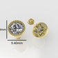 14k Earrings with 2 DIAMONDS 3.00ct VS1 , "STT: Bezel with FILIGREE", Push Back