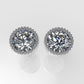 14k Earrings with 2 DIAMONDS 3.00ct VS1 , "STT: Bezel with FILIGREE", Push Back