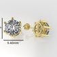 14k Gold Earrings with 2 DIAMONDS 3.00ct VS1, "STT: 6-Prong", Push Back