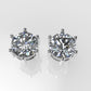14k Gold Earrings with 2 DIAMONDS 3.00ct VS1, "STT: 6-Prong", Push Back