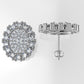 14k Earrings with 86 DIAMONDS, "STT: Prong", Push Back, Oval Style