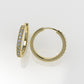 14k Gold Earrings with 18 DIAMONDS, "STT: Cut Chanel with Prongs"