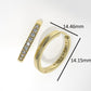 14k Gold Earrings with 18 DIAMONDS, "STT: Cut Chanel with Prongs"