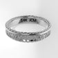 14K Gold Band Ring, with rope