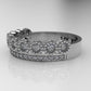 14K Gold Band Ring with 32 Diamonds, STT: Prong and Bezel, FILIGREE, cut Chanel