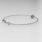14K Bracelet with 1 Diamond, "Stt: Bezel", long 7 or 7 1/2 inch