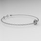 14K Bracelet with 1 Diamond, "Stt: Bezel", long 7 or 7 1/2 inch