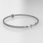 14K Gold Cuban Bracelet with 1 Diamond, "Stt: Bezel", long 7 or 7 1/2 inch